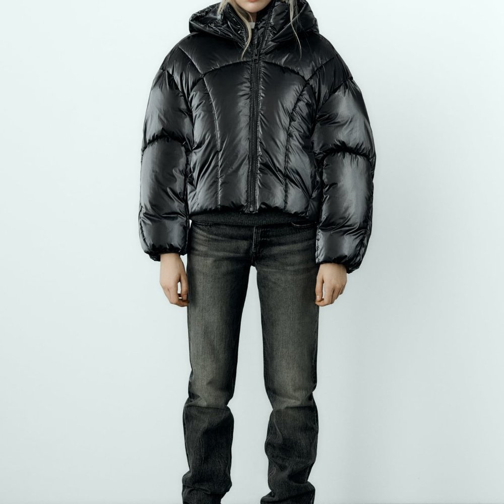 METALLIC FINISH PUFFER ANORAK - Picture 8 of 8